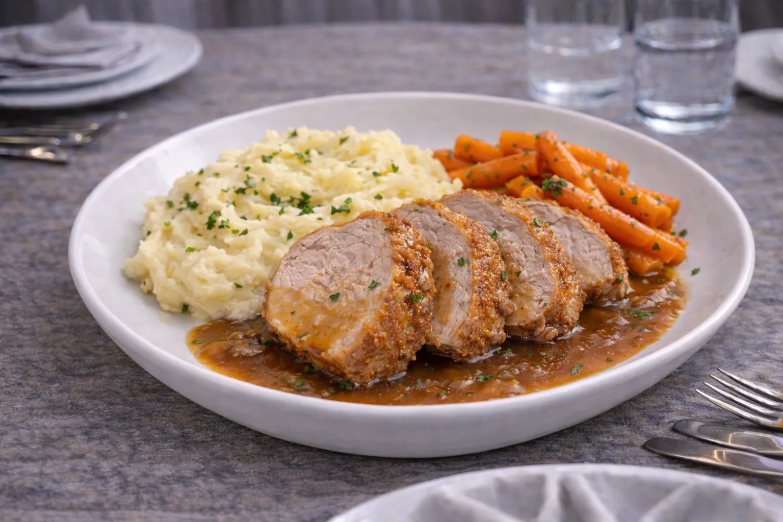 Kalbsbraten mit Bratensauce