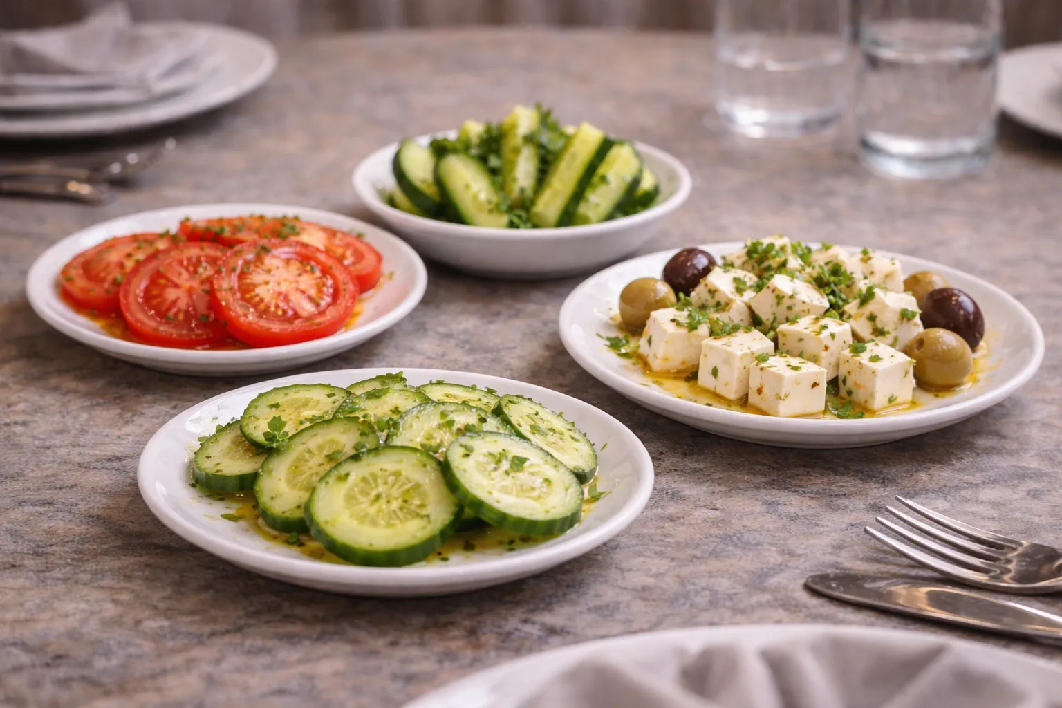 Tomate, Käse & Gurke